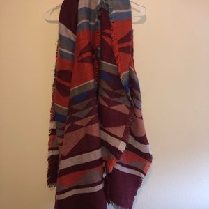 Aztec print blanket scarf